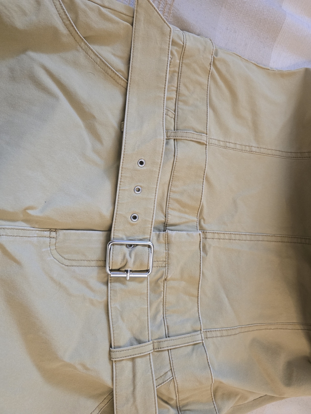 Zara Strapless Belted Maxi Dress in BEIGE COLOR - Picture 2 of 4